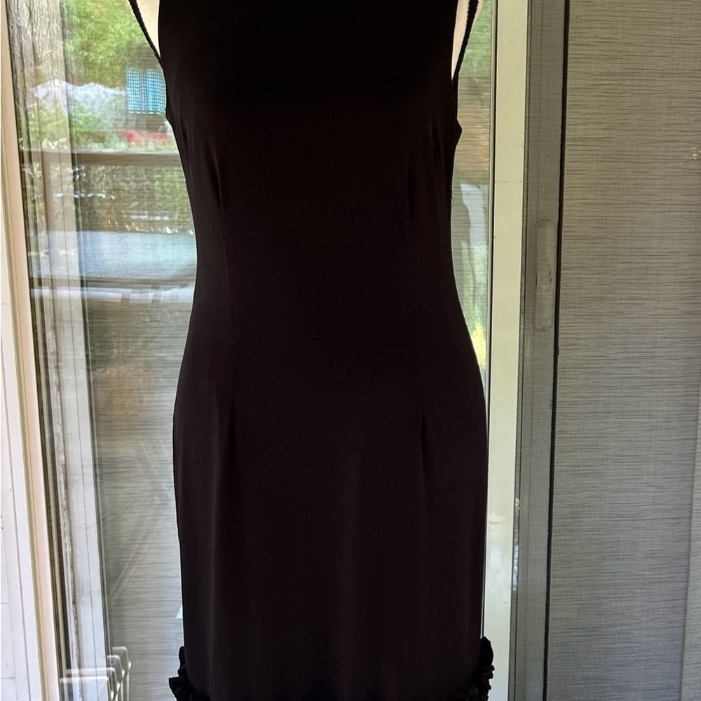 Dressbarn Black Sheath Dress Spaghetti Strap Cocktail